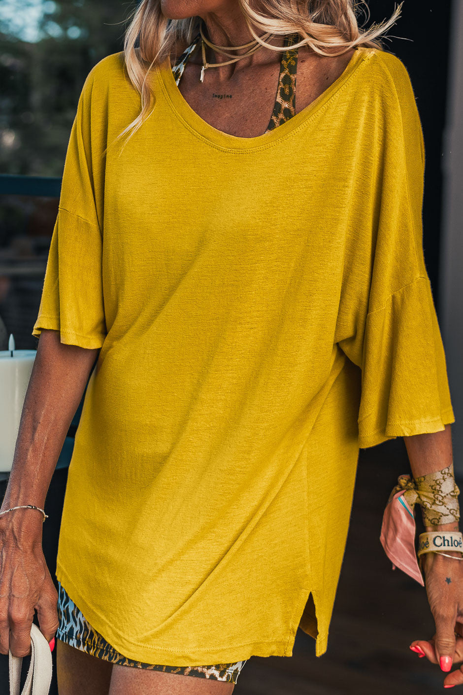 T-shirt Banditas Bisha jaune