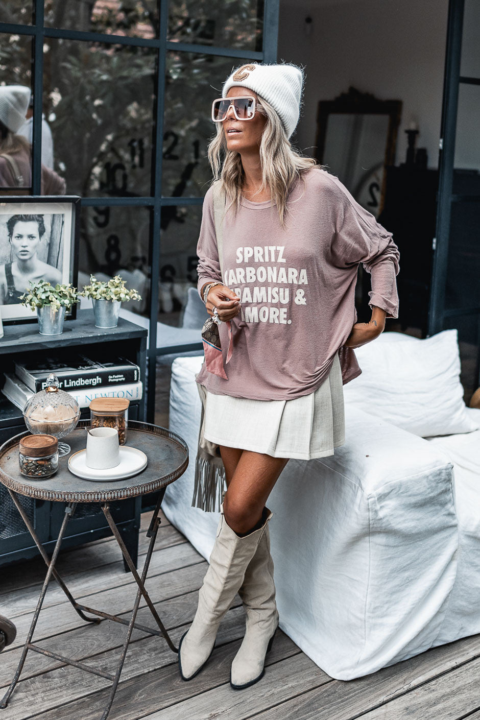 T-shirt Banditas Fabio bois de rose