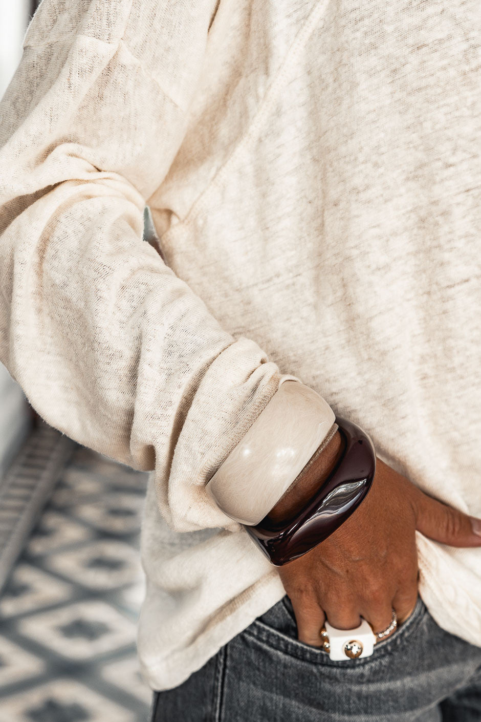 T-shirt Banditas Garett ecru