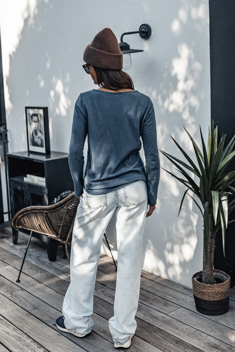 T-shirt Grungemama Cliff bleu