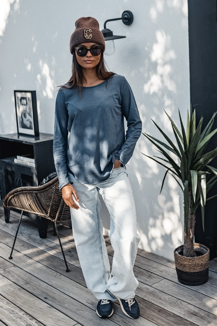 T-shirt Grungemama Cliff bleu