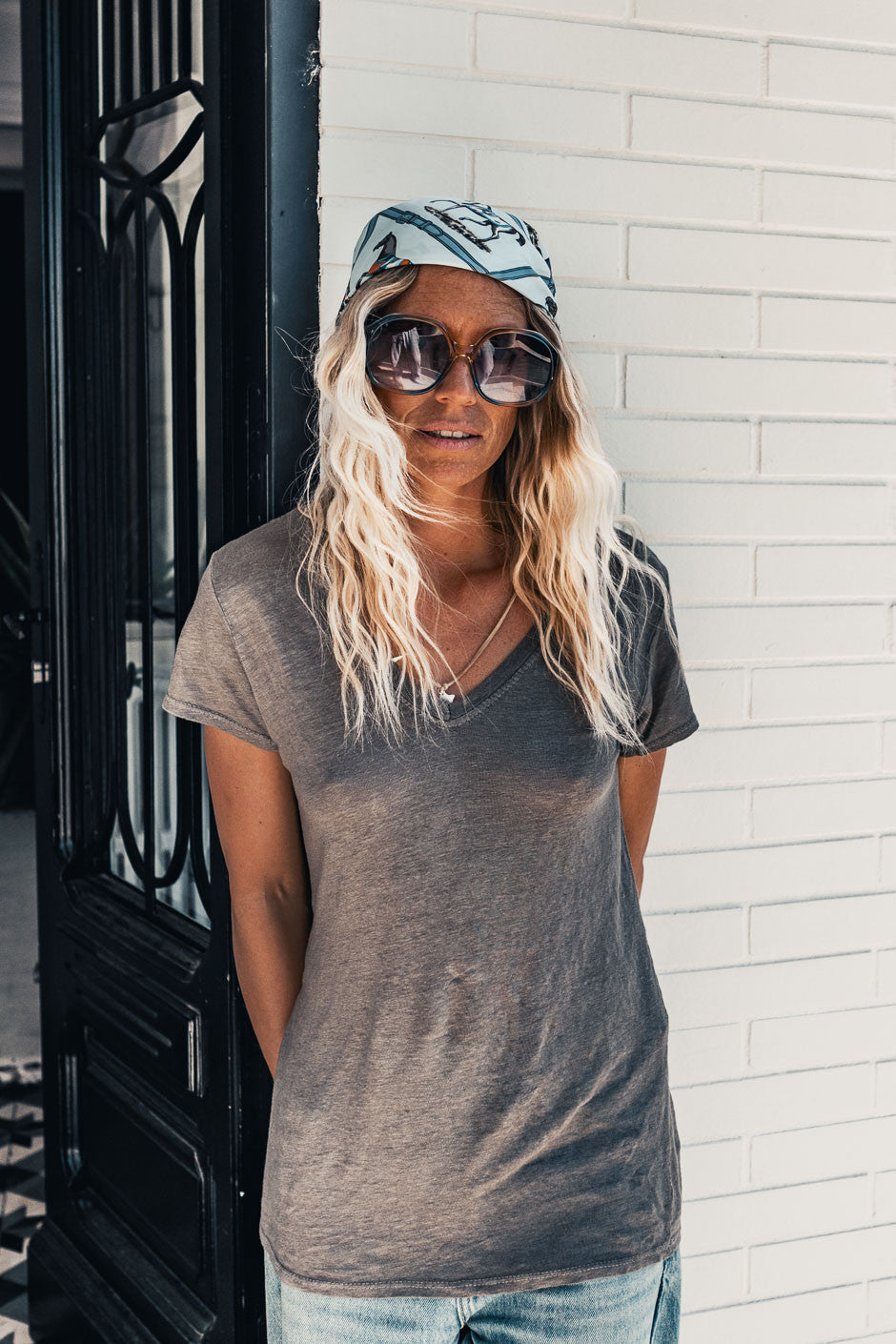 T-shirt Grungemama lin Gina taupe