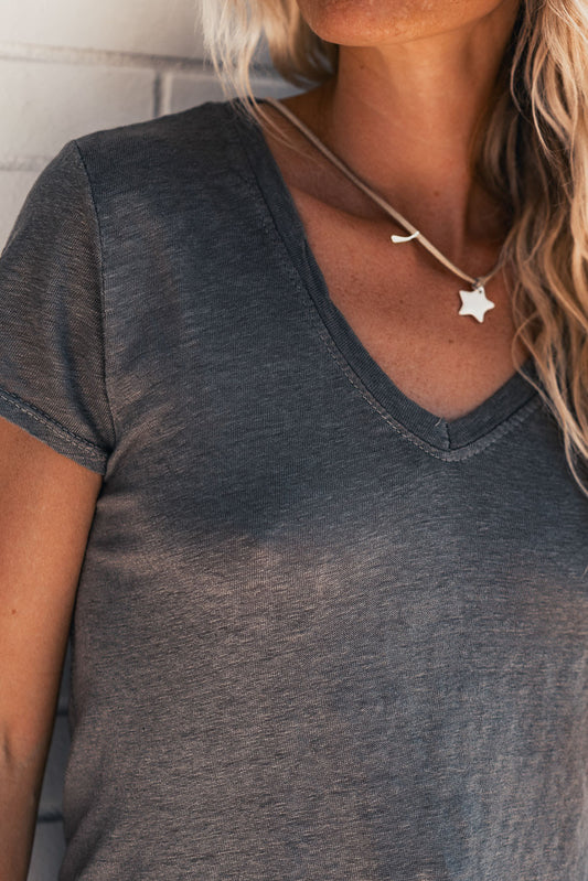 T-shirt Grungemama lin Gina taupe