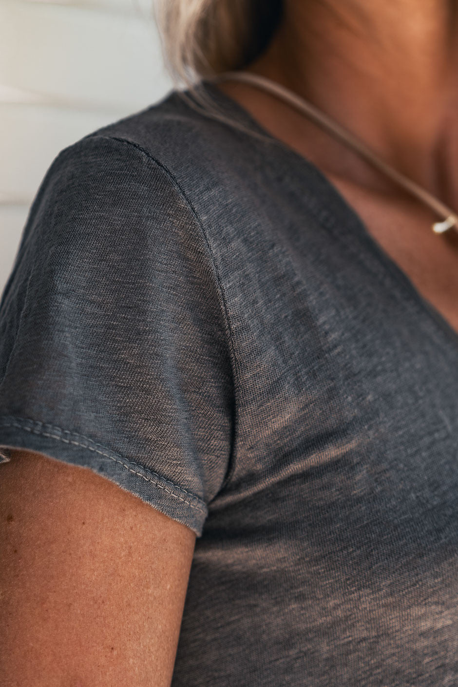 T-shirt Grungemama lin Gina taupe