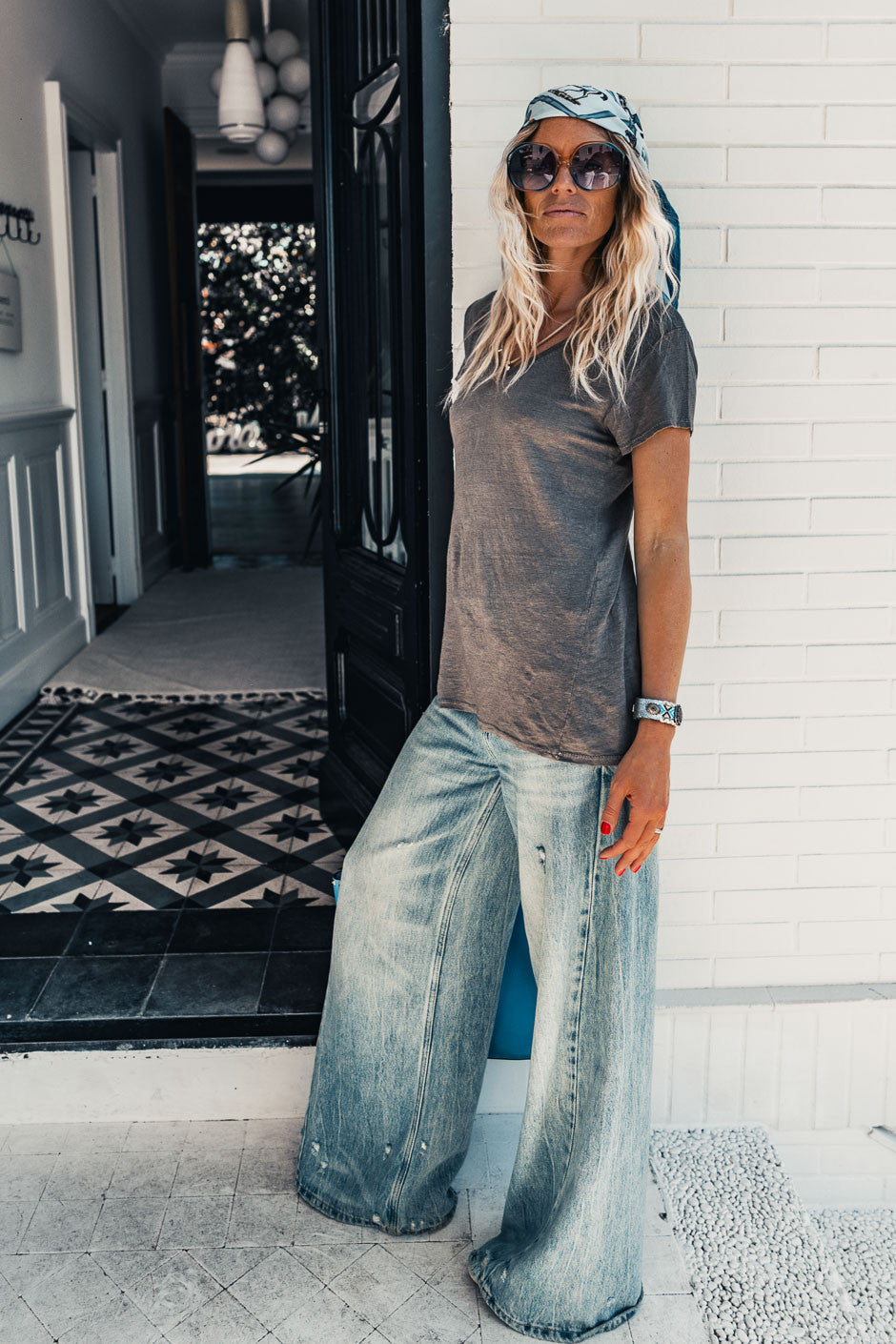 T-shirt Grungemama lin Gina taupe