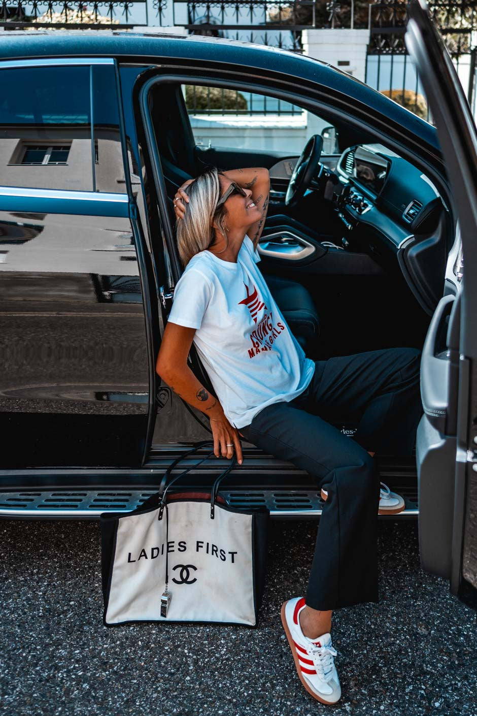 T-shirt grungemama Grunge club blanc/ rouge