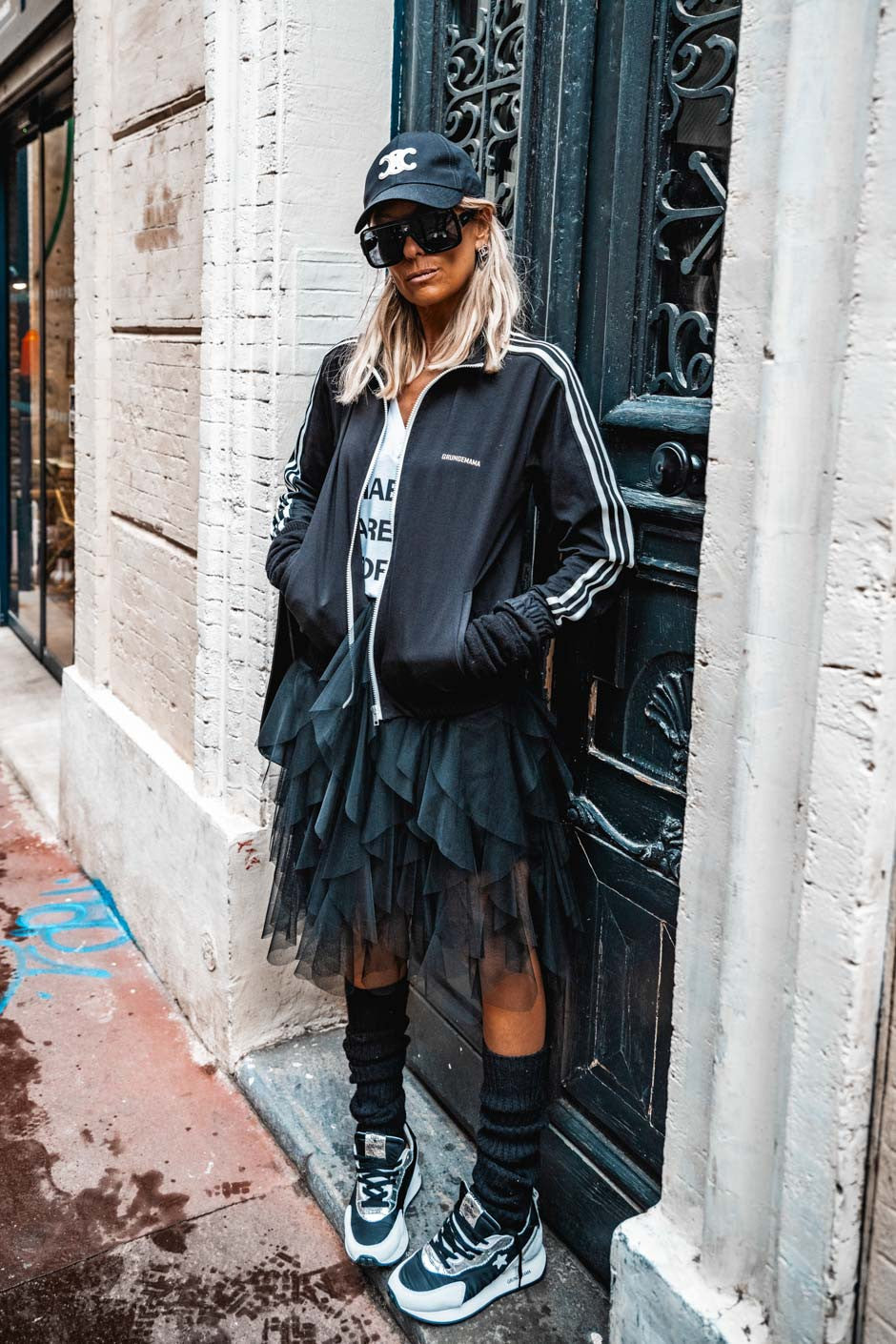 T-shirt Grungemama Habits blanc