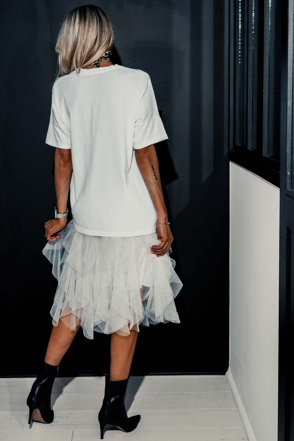 T-shirt "Anniversaire" Grungemama Happy blanc