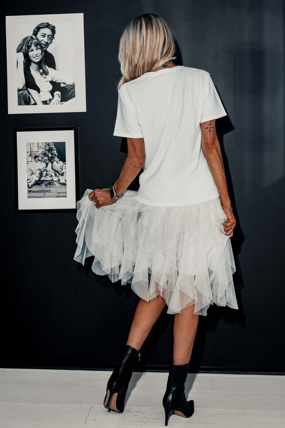 T-shirt "Anniversaire" Grungemama Happy blanc