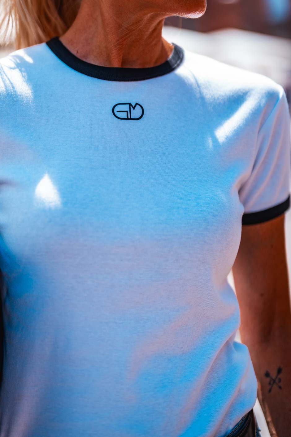 T-shirt Grungemama Idris blanc noir