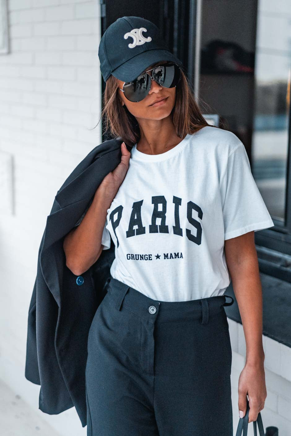 T-shirt Grungemama Paris blanc