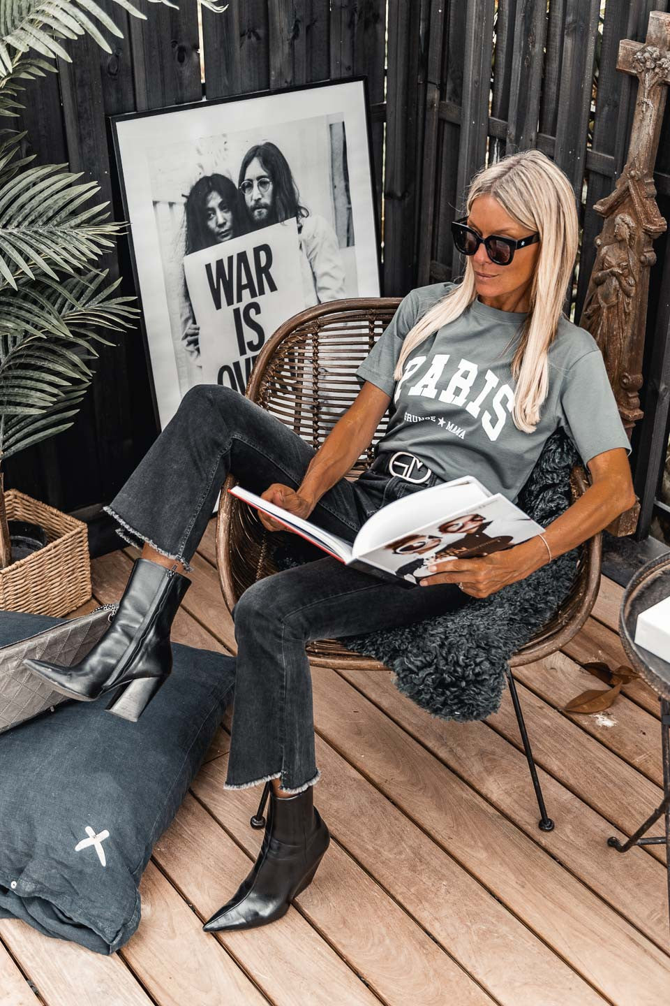 T-shirt grungemama Paris kaki