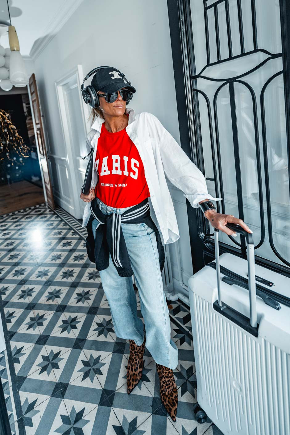 T-shirt Grungemama Paris rouge