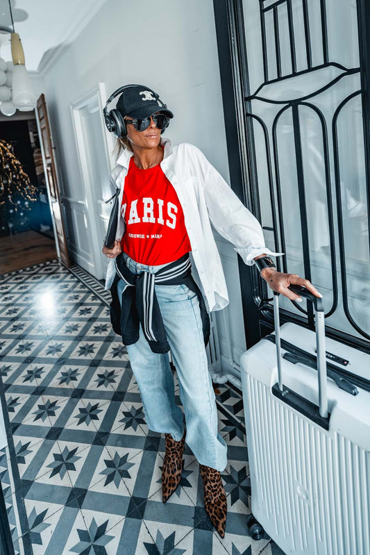 T-shirt Grungemama Paris rouge