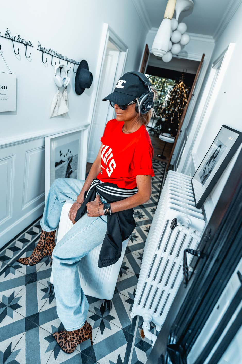 T-shirt Grungemama Paris rouge