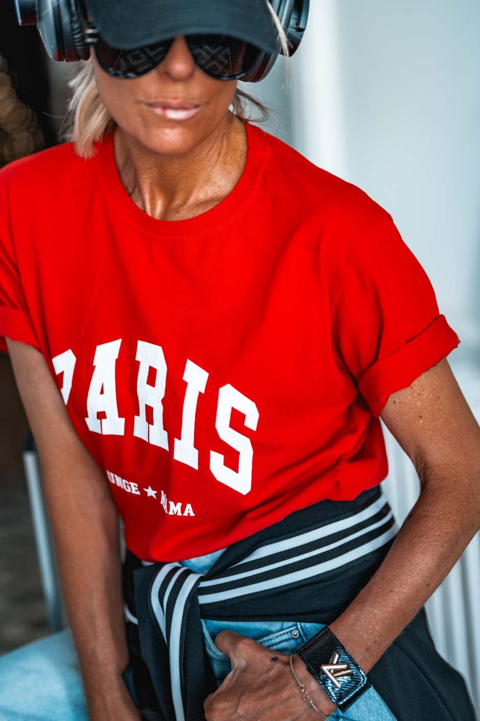 T-shirt Grungemama Paris rouge