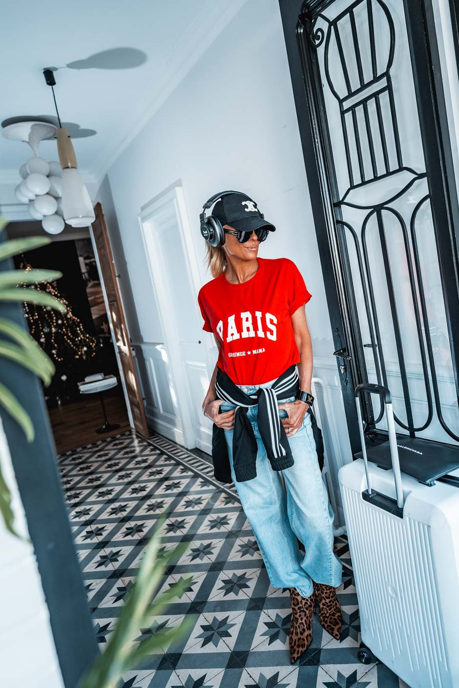 T-shirt Grungemama Paris rouge