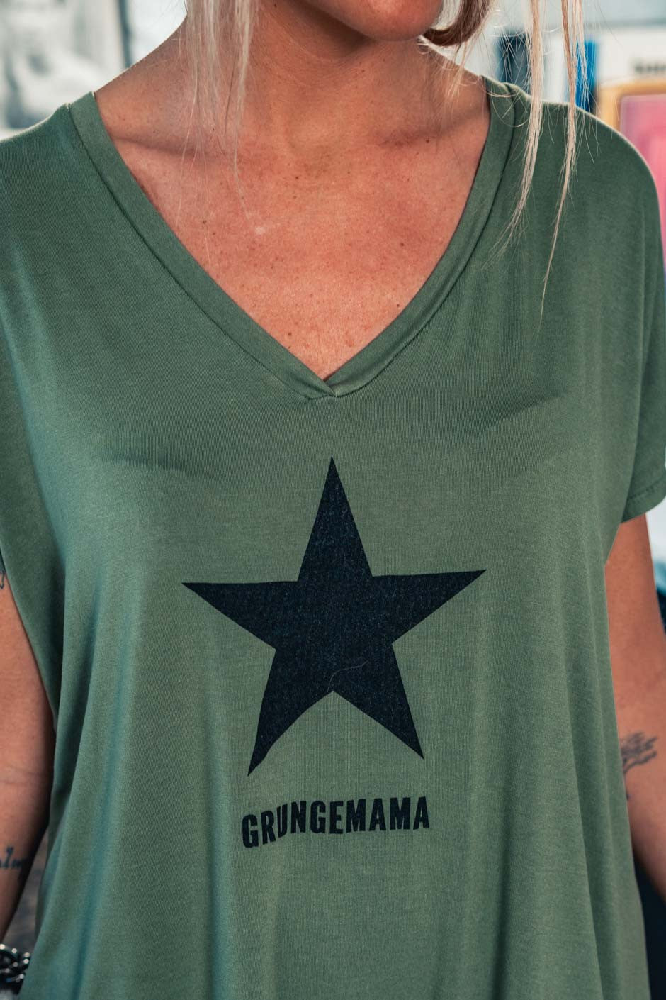 T-shirt Grungemama Pierce kaki