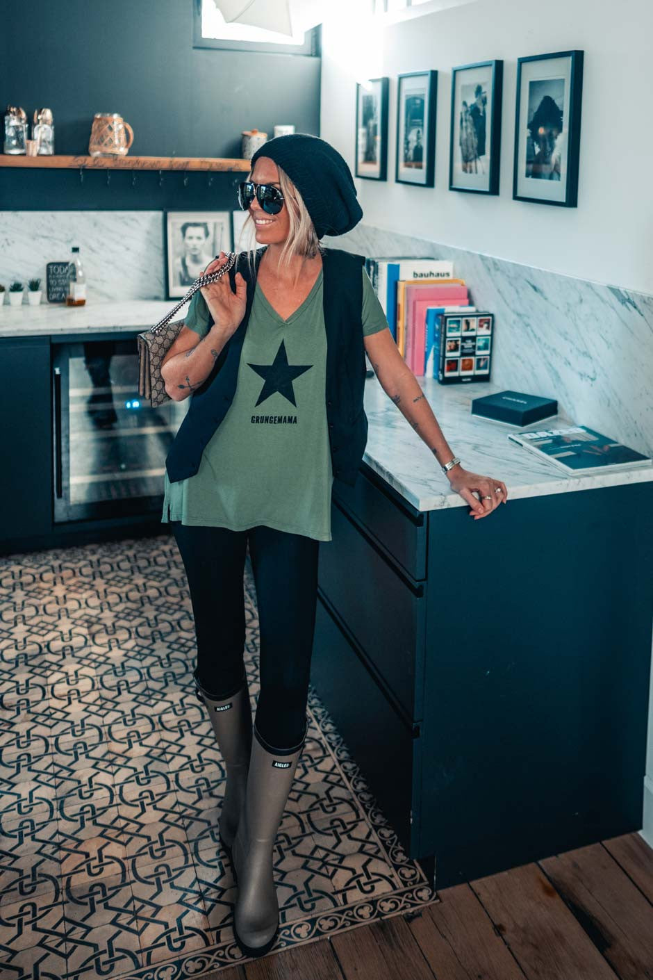 T-shirt Grungemama Pierce kaki