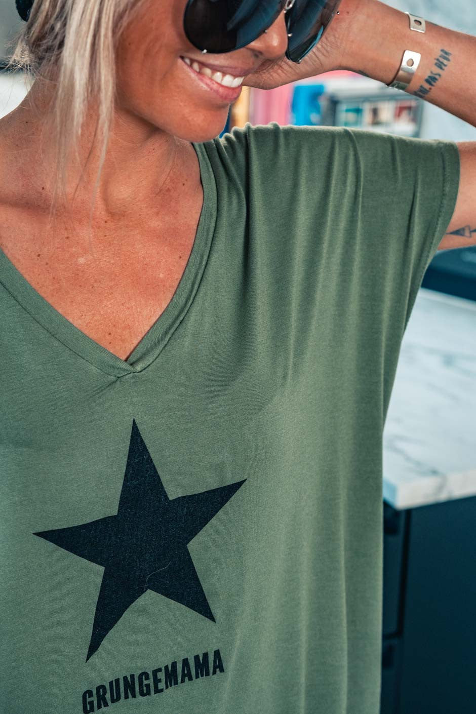 T-shirt Grungemama Pierce kaki