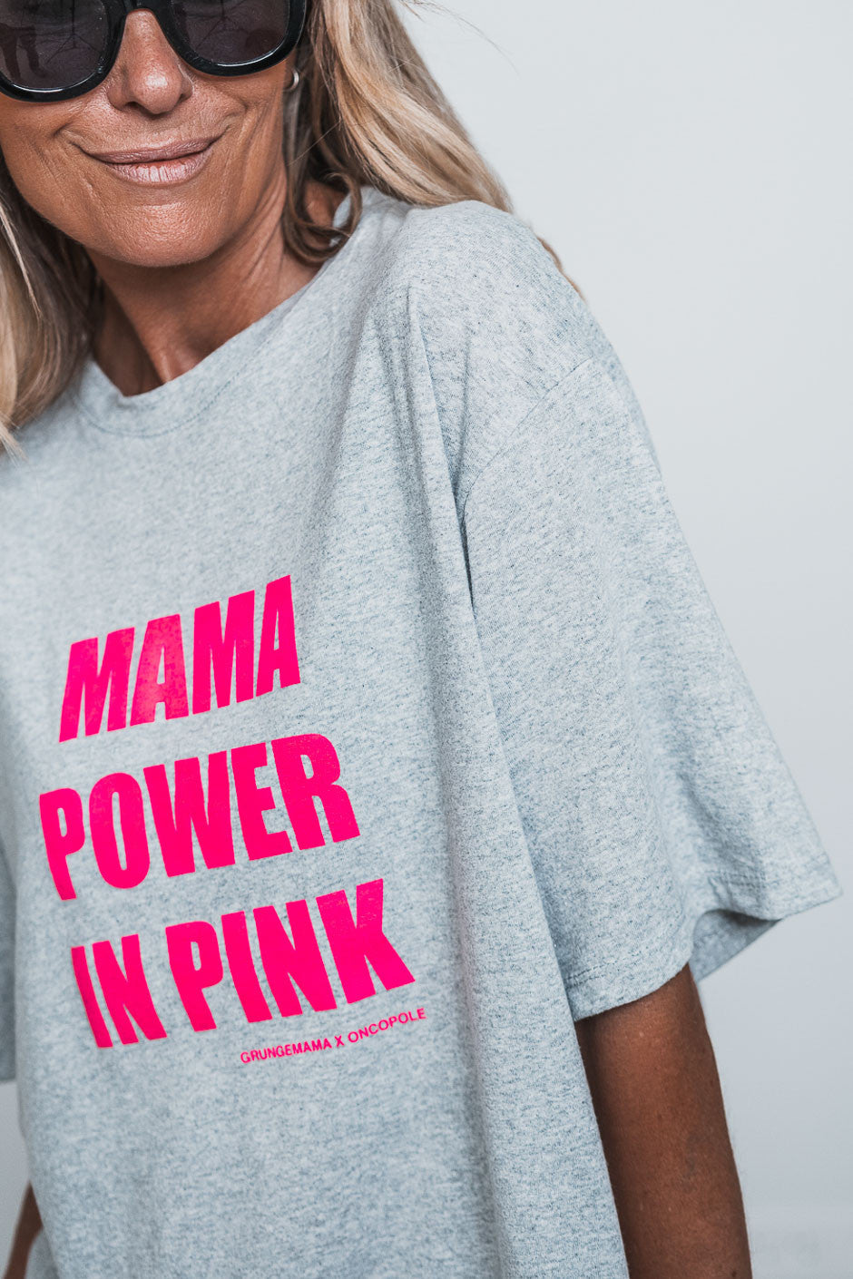 T-shirt Grungemama Power gris chine