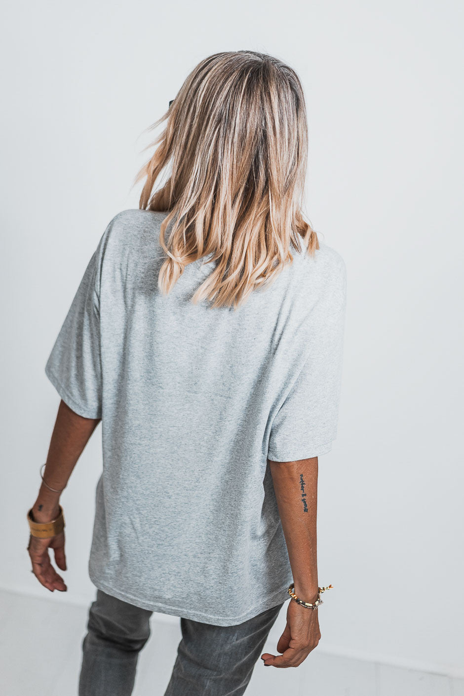 T-shirt Grungemama Power gris chine