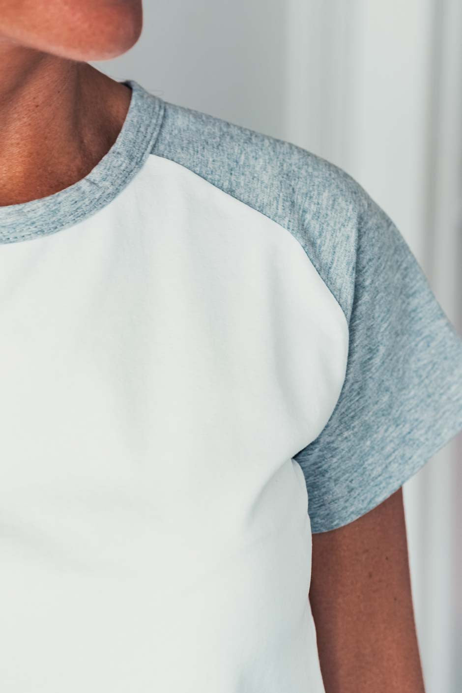 T-shirt Grungemama Sporty blanc/gris