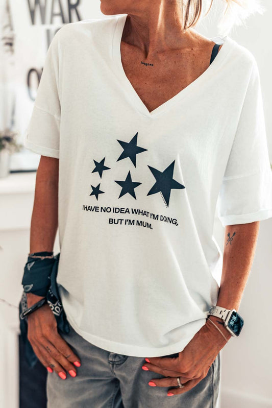 T-shirt Grungemama Stars blanc