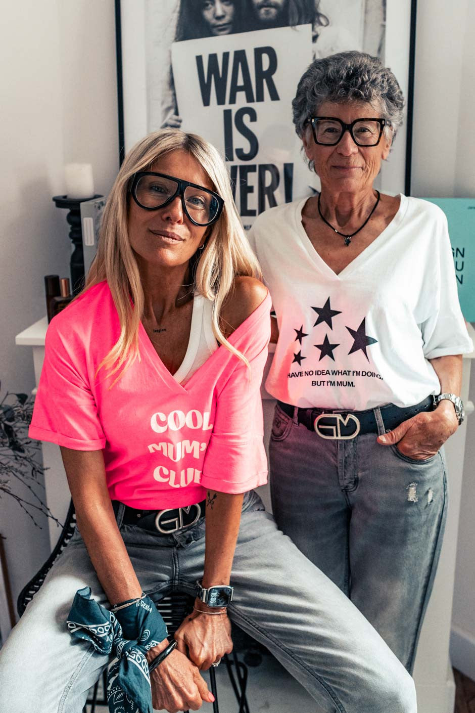 T-shirt Grungemama Stars blanc