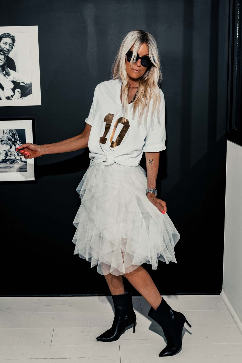 T-shirt "Anniversaire" Grungemama Ten blanc