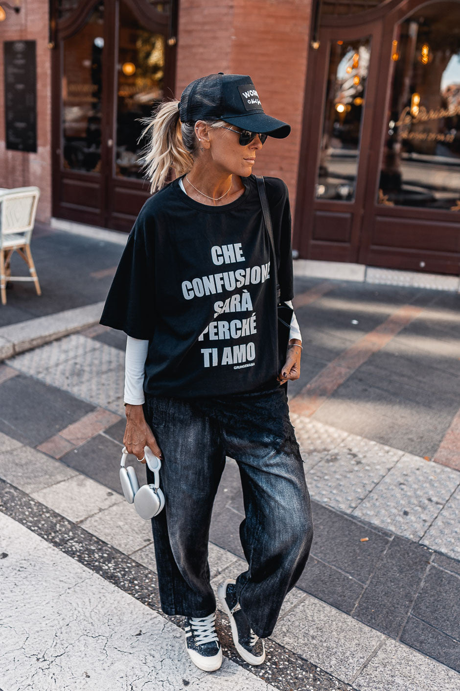 T-shirt Grungemama Ti amo noir