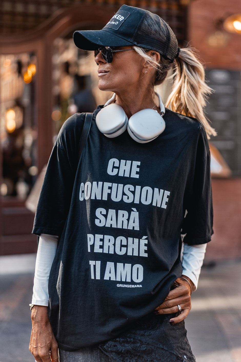 T-shirt Grungemama Ti amo noir