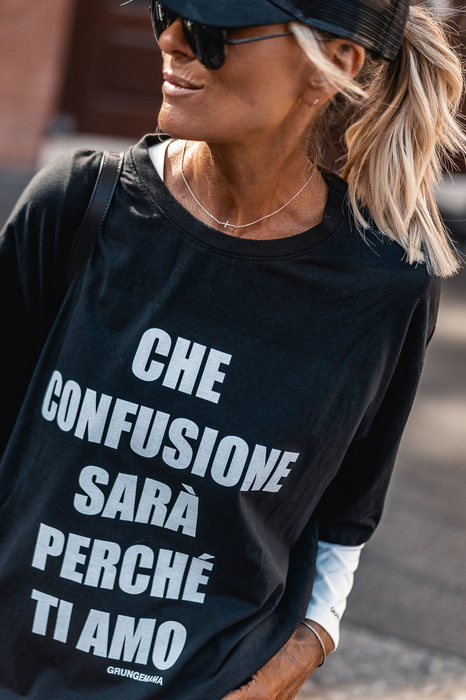 T-shirt Grungemama Ti amo noir
