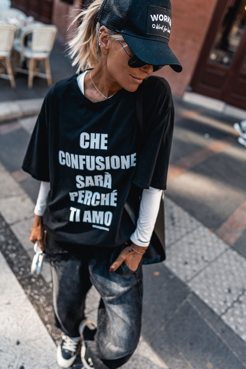 T-shirt Grungemama Ti amo noir
