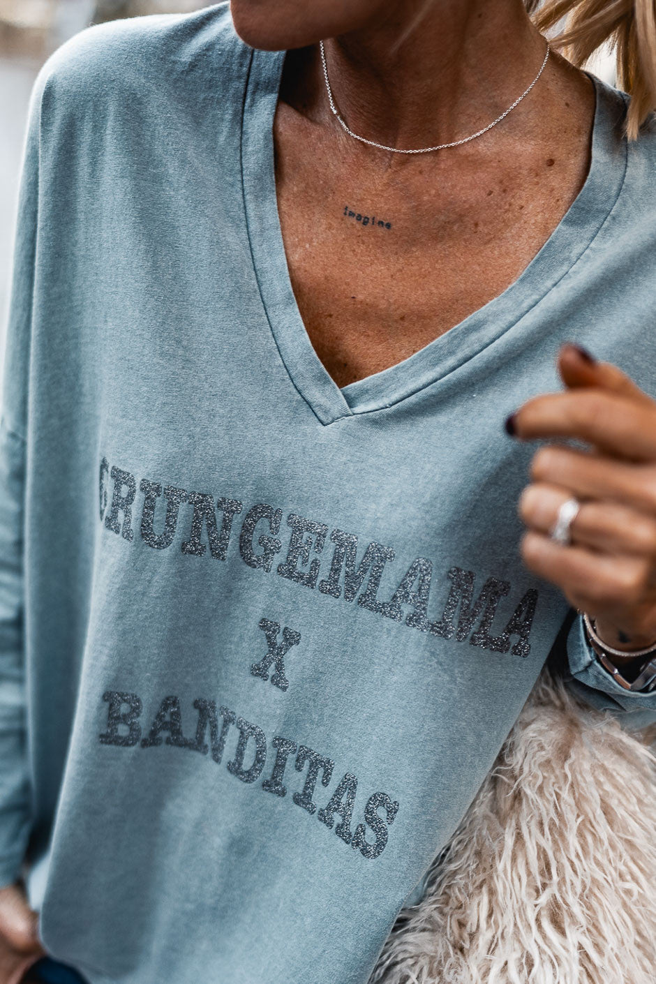 T-shirt Grungemama X Banditas gris