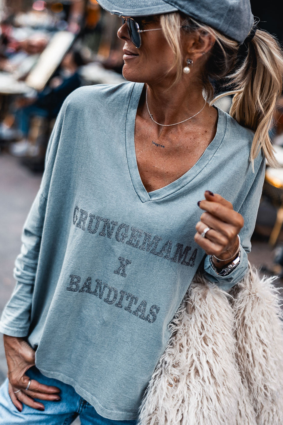 T-shirt Grungemama X Banditas gris