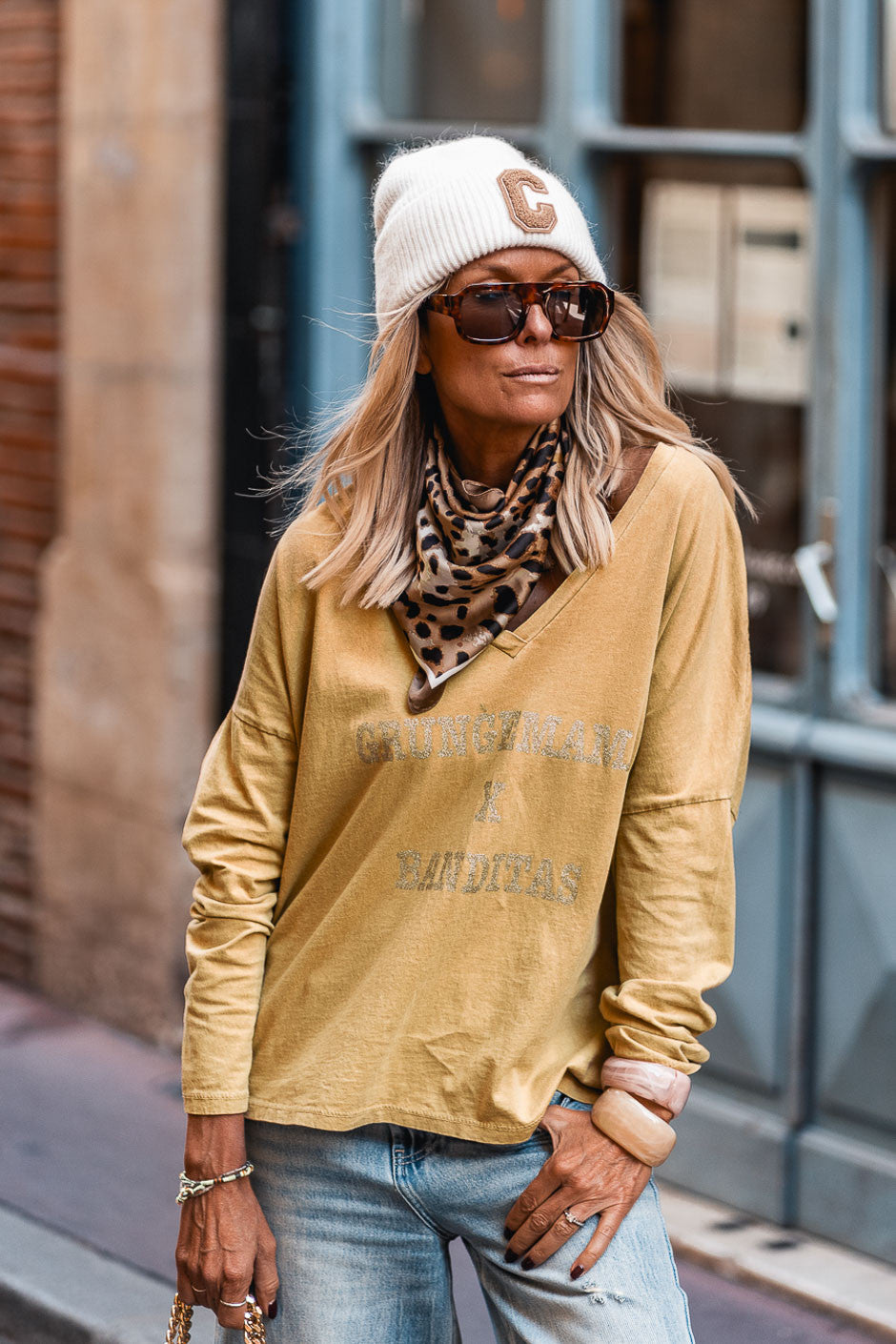 T-shirt Grungemama X Banditas moutarde