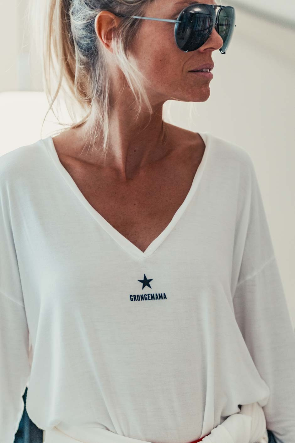 T-shirt Grungemama Zephir blanc