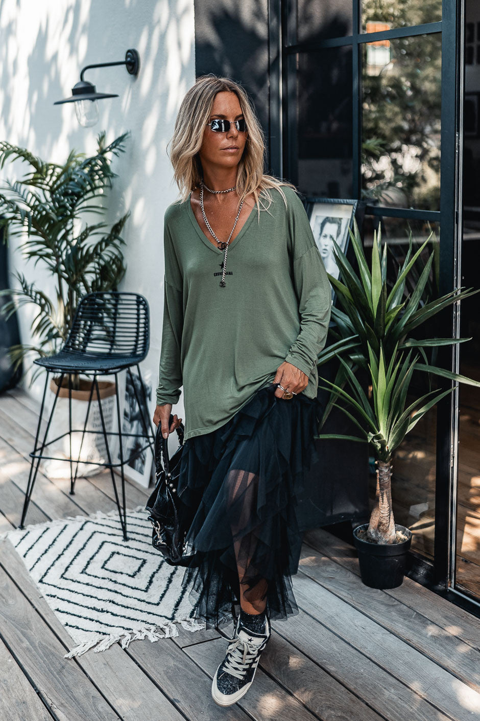 T-shirt Grungemama Zephir kaki