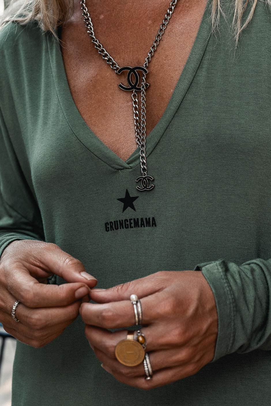 T-shirt Grungemama Zephir kaki