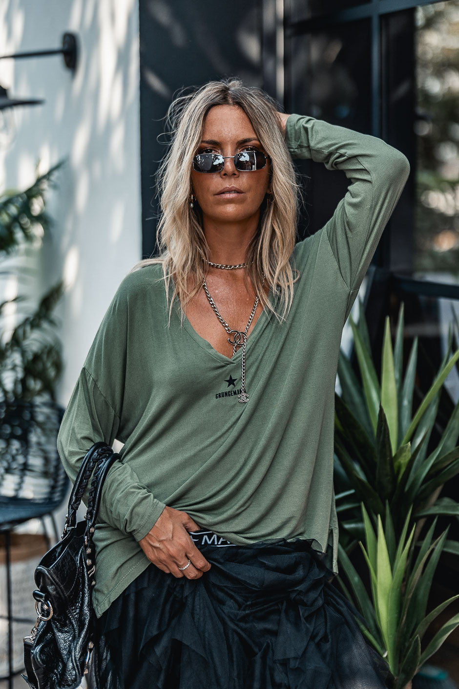 T-shirt Grungemama Zephir kaki