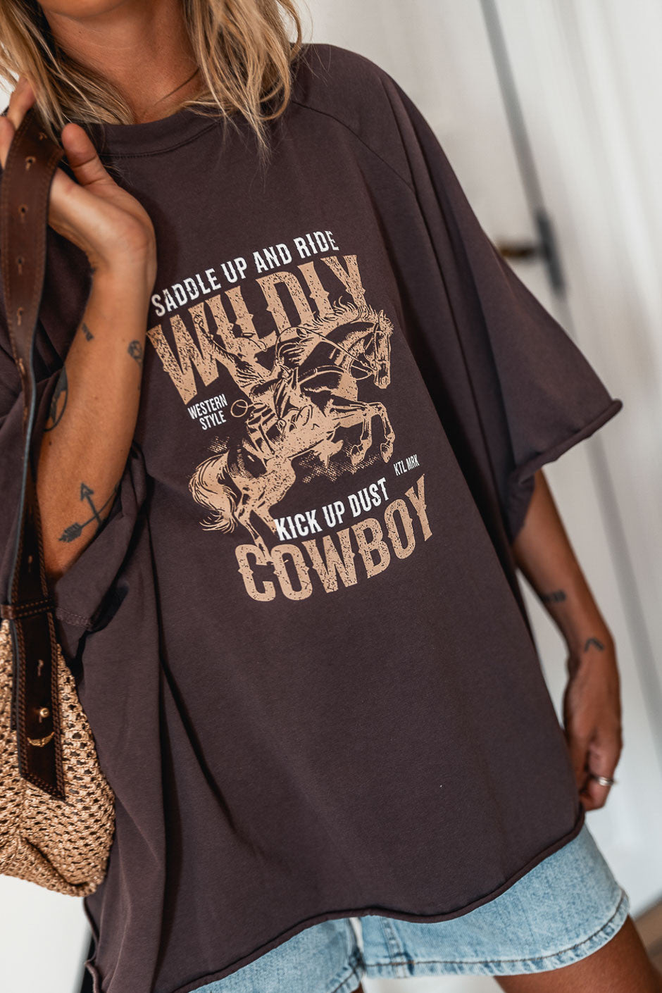 T-shirt Wildly brown