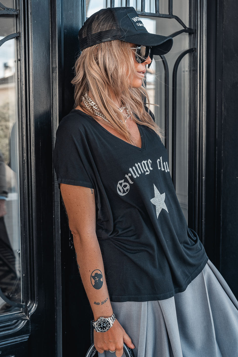 PIERCE CLUB BLACK T-SHIRT