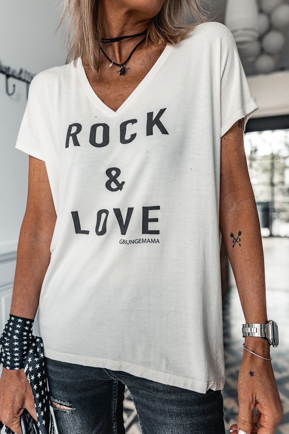 PIERCE LOVE ECRU T-SHIRT