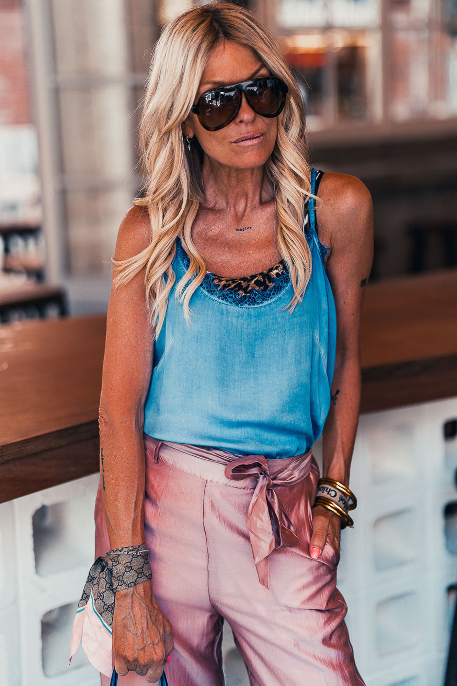 Top Grungemama Kate bleu