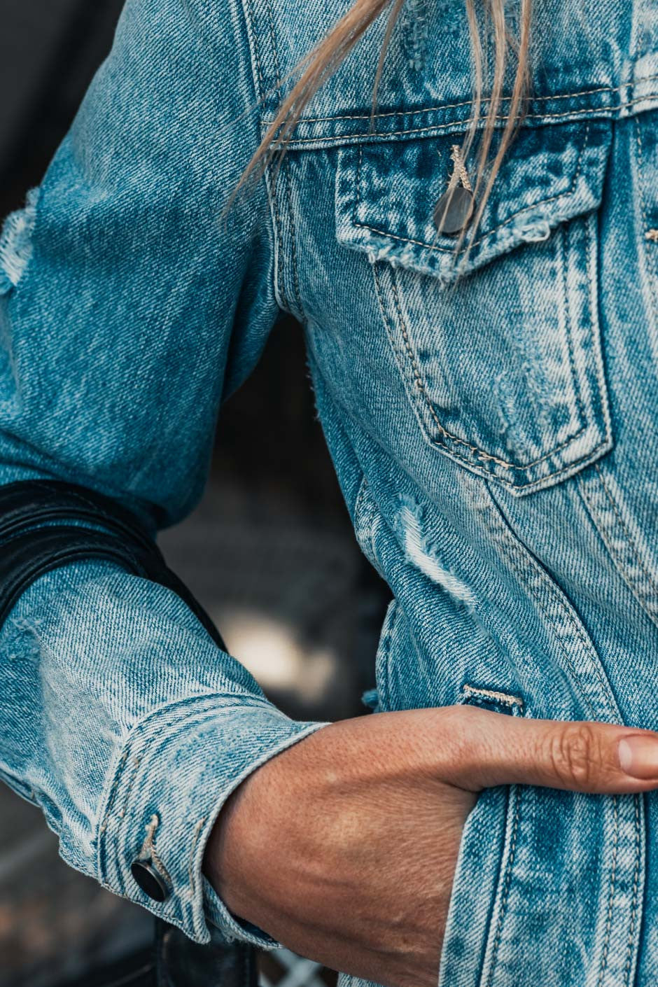 Blouson jeans Grungemama destroy