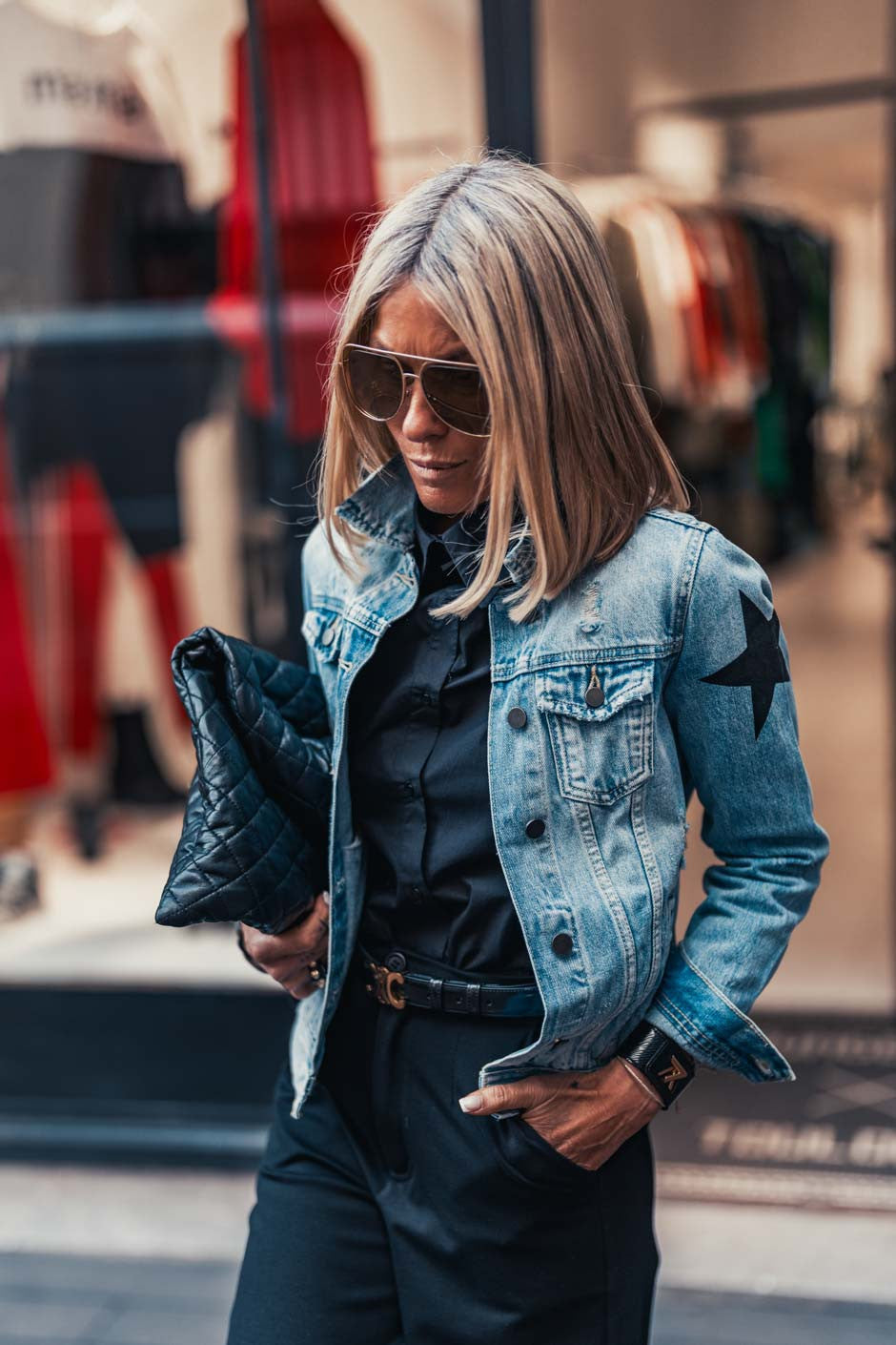 Grungemama Star destroyed denim jacket